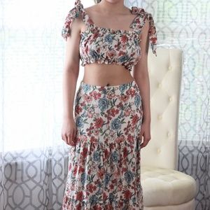 Two Piece Floral Dress F21 Forever 21 - Size M Medium